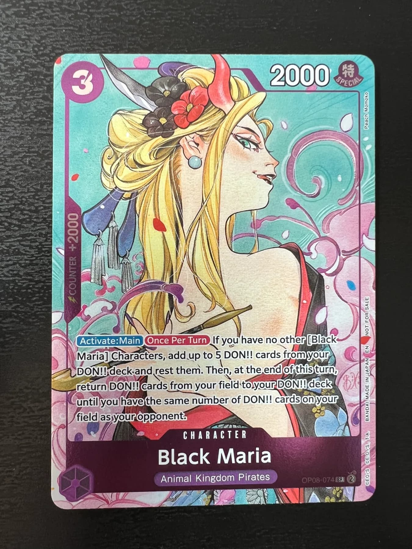 OP08-074 | Black Maria Peach Momoko English #3 gambar 1